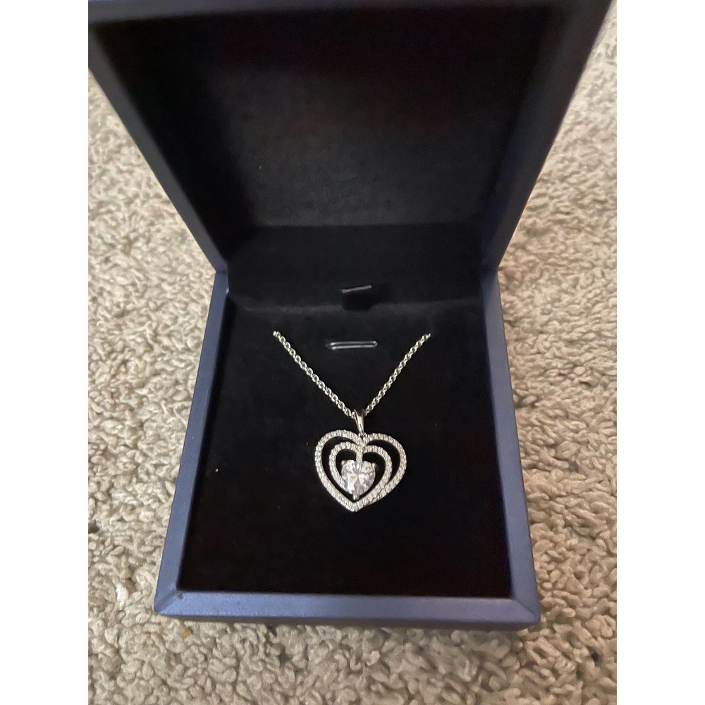 925 Sterling Silver Heart Pendant Necklace